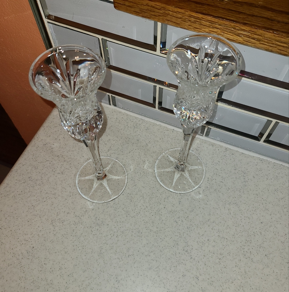 Elegant Crystal Candle Holders - Picture 2 of 6